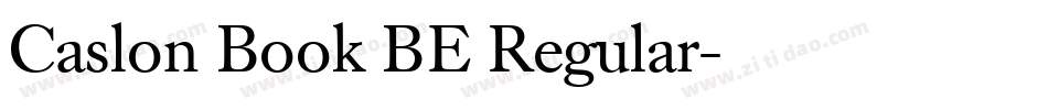 Caslon Book BE Regular字体转换